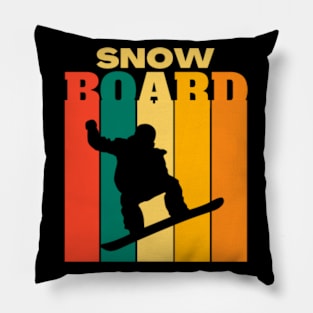Retro Snowboard Pillow