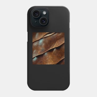 Brown Imitation leather stripes, natural and ecological leather print #25 Phone Case