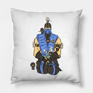 Sub-Zero and little ninjas - Mortal Kombat Pillow