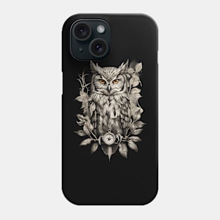 Wise Owl On Compass Design Phone Case