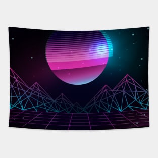 Synthwave 80's Universe Tapestry