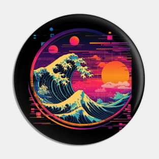 Japanese great retro wave Pin