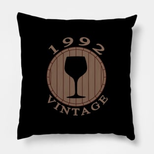 Vintage Wine Lover Birthday 1992 Pillow