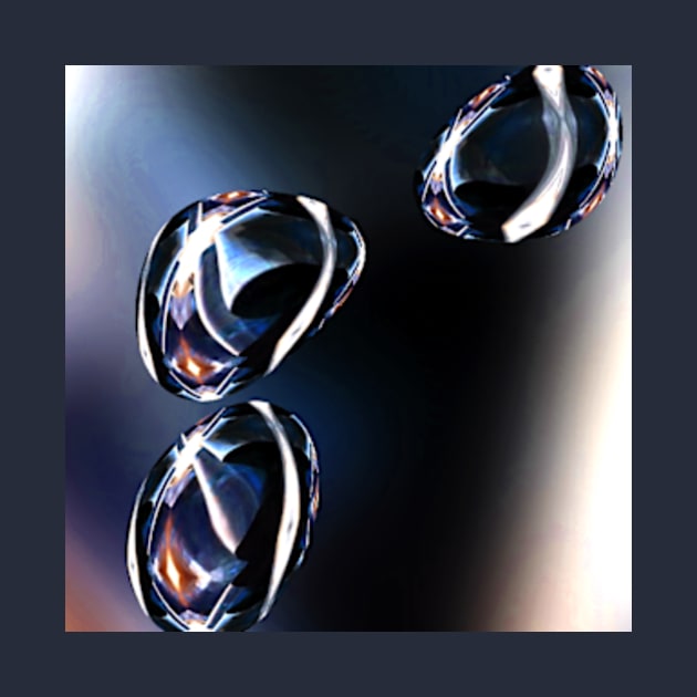 droplet reflections 3d digital art by katerina-ez