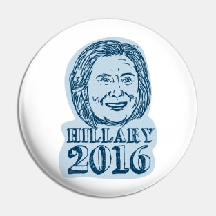 Hillary Clinton President 2016 Drawing Pin