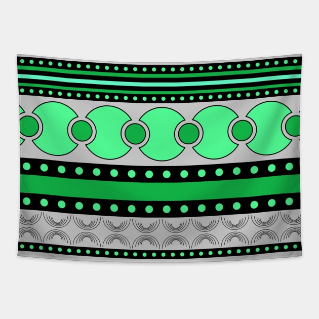 Bright ornament in green colors. Tapestry by BumbleBambooPrints