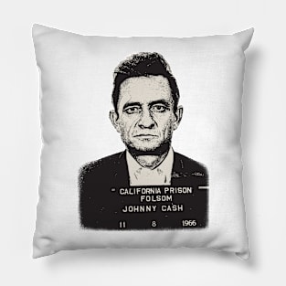 Johnny Cash Mugshot Pillow