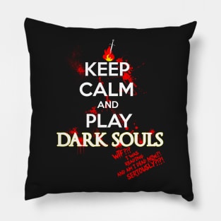 keep calm dark souls Pillow