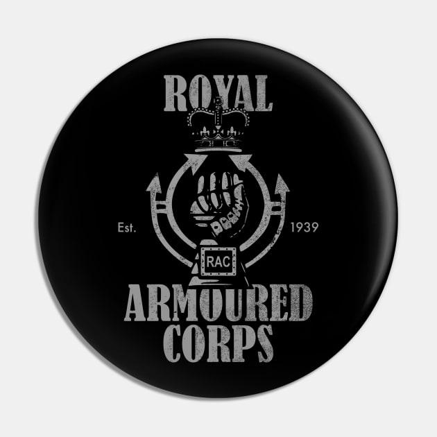 Royal Armoured Corps (distressed) Pin by TCP