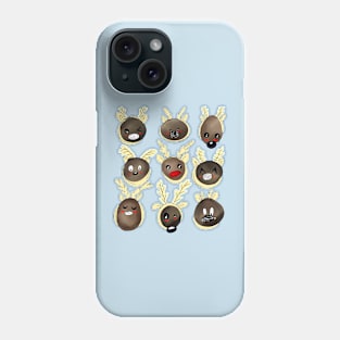 Nine Reindeer With Background Color Phone Case