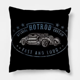 Hotrod Custom Fast And Loud Scene Retro Pillow