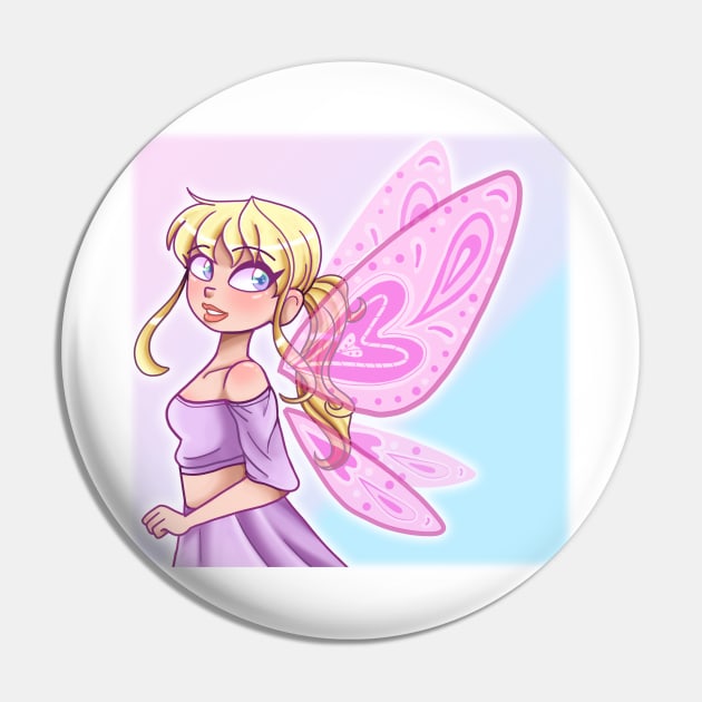 Pastel Fairy Pin by LittleGreenHat