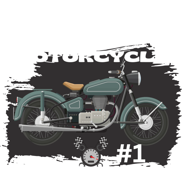 American custom motorcycle Kids T-Shirt by TaansCreation 