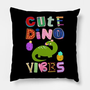 Cute Dino Vibes No. 4 Pillow