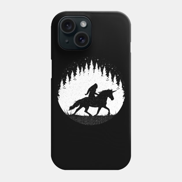 Bigfoot Riding a Unicorn Phone Case by Tesszero