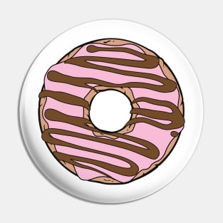 Pink Donut, Doughnut, Chocolate, Icing, Frosting Pin