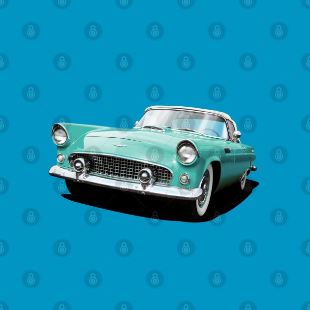 1956 Ford Thunderbird in teal by candcretro