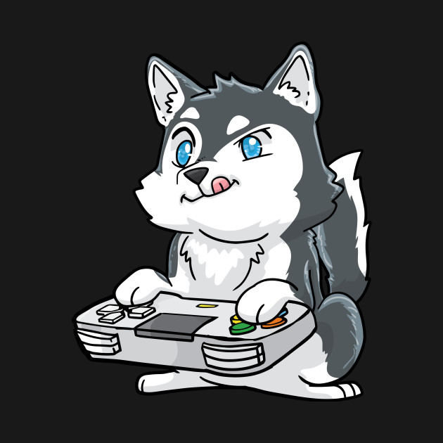 Discover Siberian Husky Gamepad Kawaii - Siberian Husky - T-Shirt