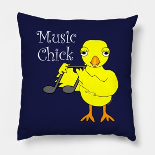 Music Chick Text Pillow