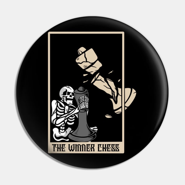 Chess and skull Pin by gggraphicdesignnn