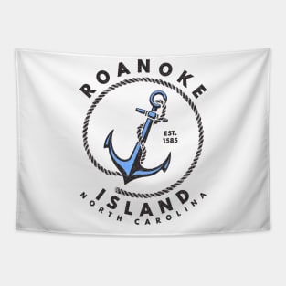 Vintage Anchor and Rope for Traveling to Roanoke Island, North Carolina Tapestry