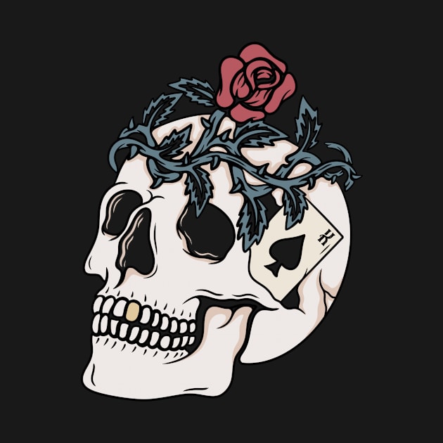 Skull and rose by gggraphicdesignnn