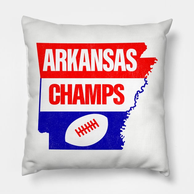 Defunct Arkansas Champs - AFA Football 1979 Pillow by LocalZonly