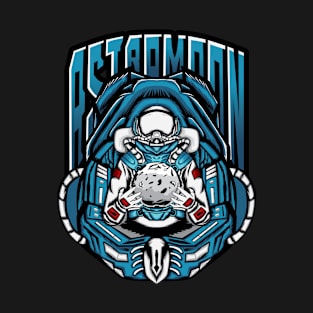 Astronaut Moon Illustration art T-Shirt