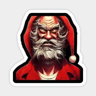 Scary Santa Claus Christmas Magnet