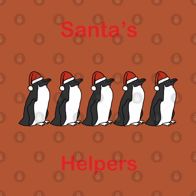 Santas Helpers Christmas Penguins Sweaters by ellenhenryart