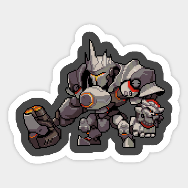 Overwatch 16 Bit Reinhardt Overwatch Sticker Teepublic Au