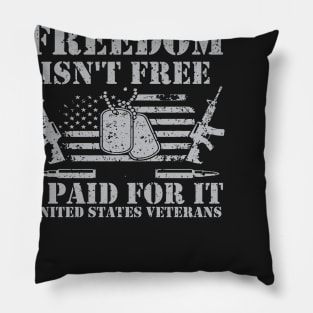 US Army T Shirt - Funny Vietnam Iraq Combat Veteran T Shirts Pillow