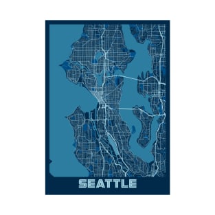 Seattle - United States Peace City Map T-Shirt