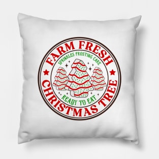 Farm Fresh Christmas Tree, Retro Christmas, Christmas T-Shirt Pillow