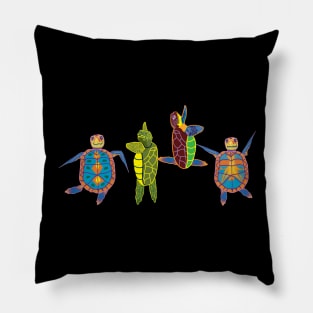 Dancing Turtles Pillow