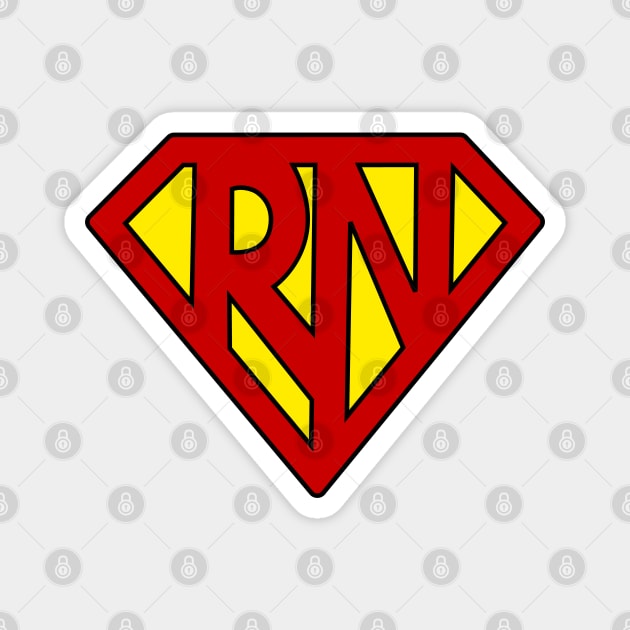 Registered Nurse Superhero Nurse Appreciation Gift Magnet by BadDesignCo