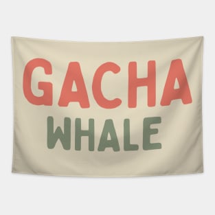 Gacha whale vintage typography Tapestry