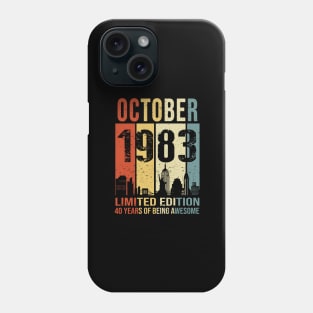 Made In 1983 October Years Of Being Awesome Phone Case