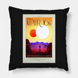 Kepler 16b, Travel Poster Pillow