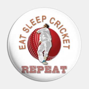 Eat sleep cricket repeat Pin