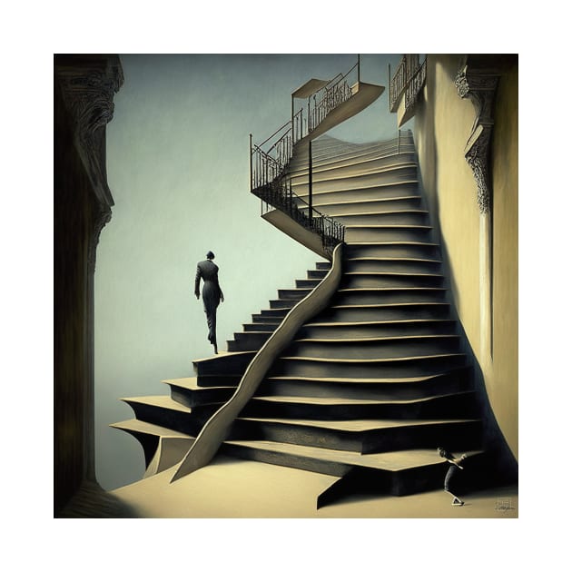 [AI Art] Stairways, inspired by the works of a surrealist master by Sissely