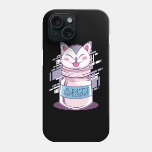 Joyful Kitty Antidepressant Design Phone Case