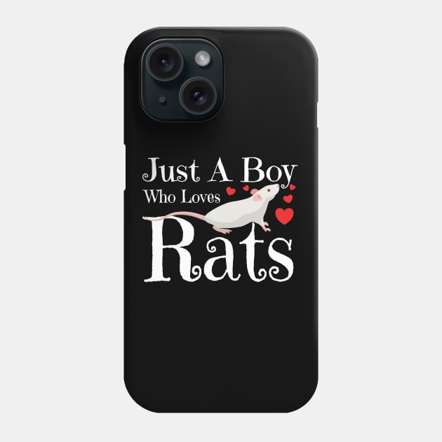 Rat - Just A Boy Who Loves Rats Phone Case by Kudostees