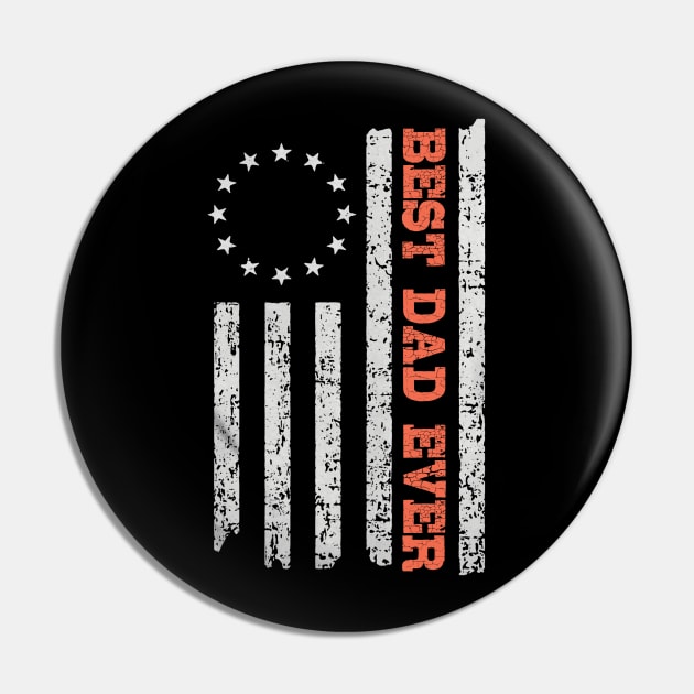 Best Dad Ever Betsy Rose Fag Flag Father day Gift Pin by NiceTeeBroo