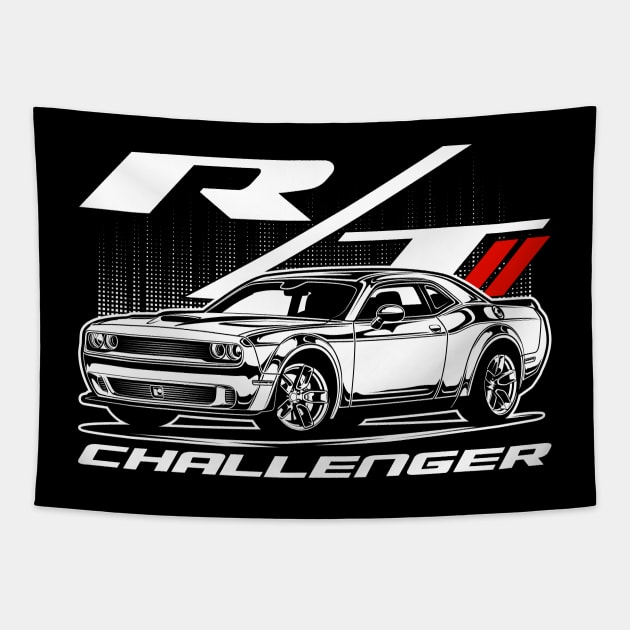 Challenger R/T (White Print) Tapestry by idrdesign