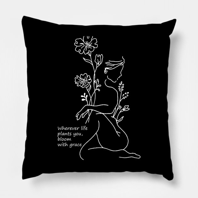 A woman who thinks about her feelings Pillow by Melisa99