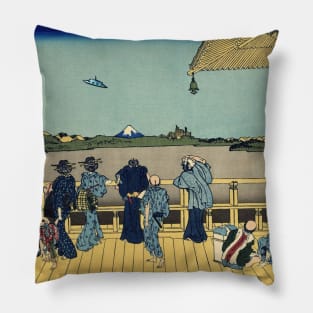 Mt. Fuji Hokusai UFO Pillow