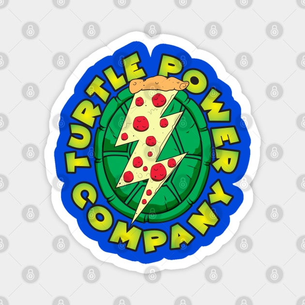 Turtle Power Company Magnet by DeepDiveThreads