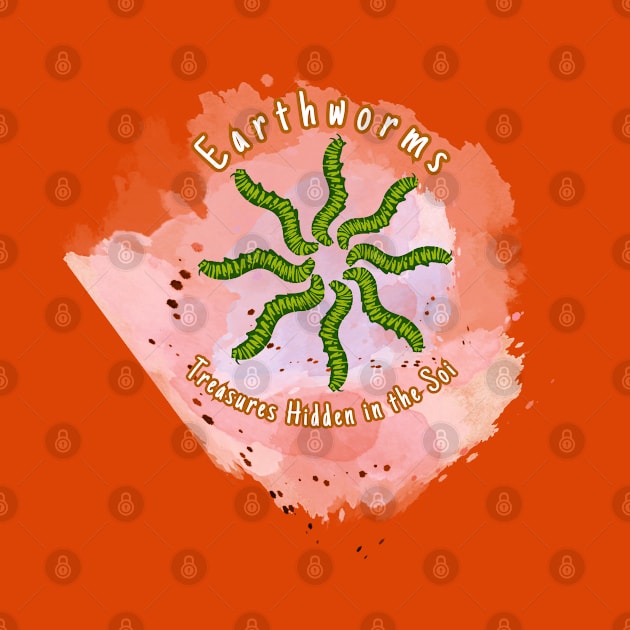 Green Earthworms - Treasures Hidden in the Soil by PopArtyParty