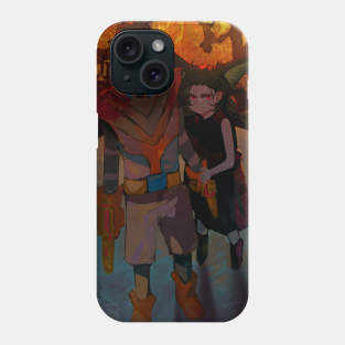 Helmet Guy and Kemomimi Girl Phone Case